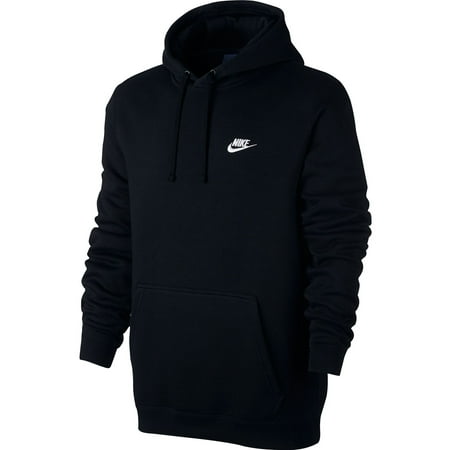 Nike Club Fleece Pullover Longsleeve Men's Hoodie Black/White 804346-010