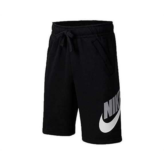 Nike Club Fleece Sportswear Boys Active Shorts Size S, Color: Black/White