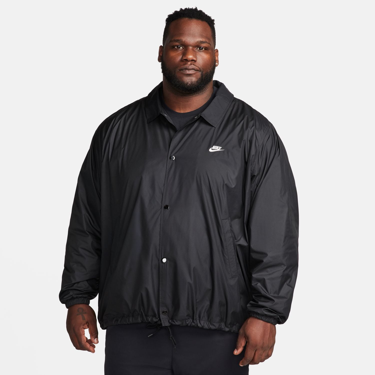 Big & Tall Nike Club Coaches' Jacket Color: Black Size: 4XL TALL