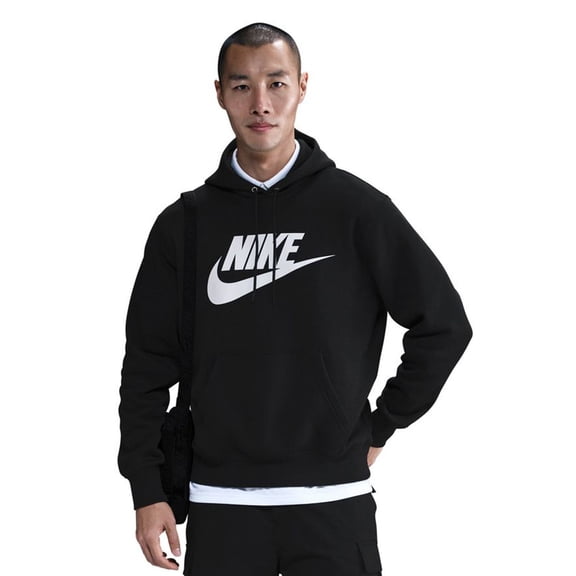 Nike Club Men's Fleece Pullover Hoodie Color: Black Size: M