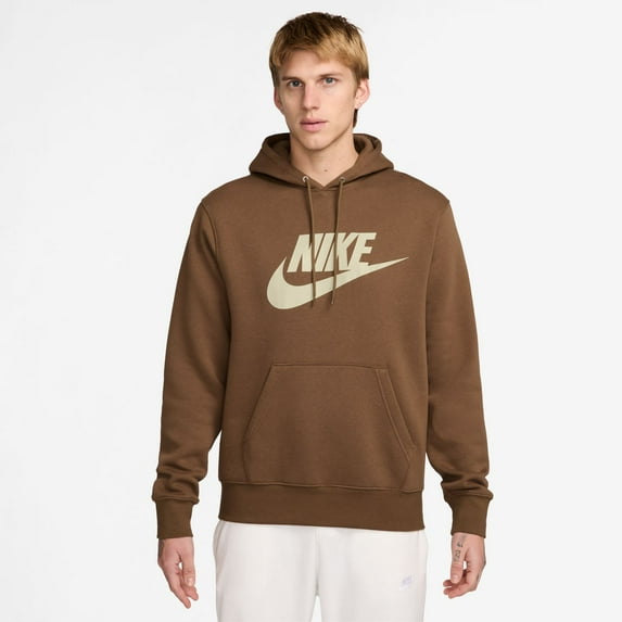 Nike Club Men's Fleece Pullover Hoodie Color: Mosswood Brown Size: M