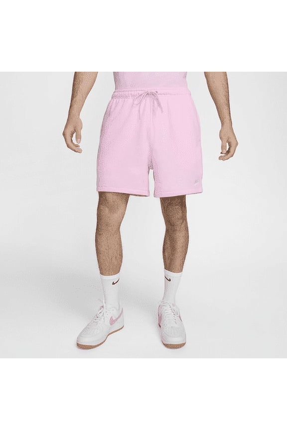 Club Men's French Terry Flow Shorts Color: Pink Foam/Pink Foam/White Size: XL
