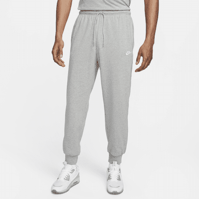 Nike Club Men s Knit Joggers Color Dark Grey Heather White Size M Tall Walmart