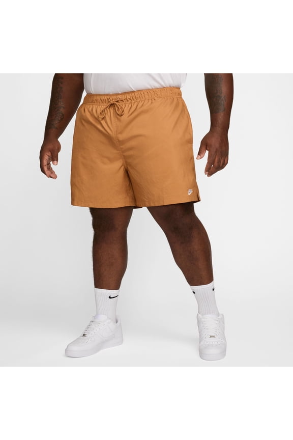 Club Men's Woven Flow Shorts Color: Flax/White Size: L