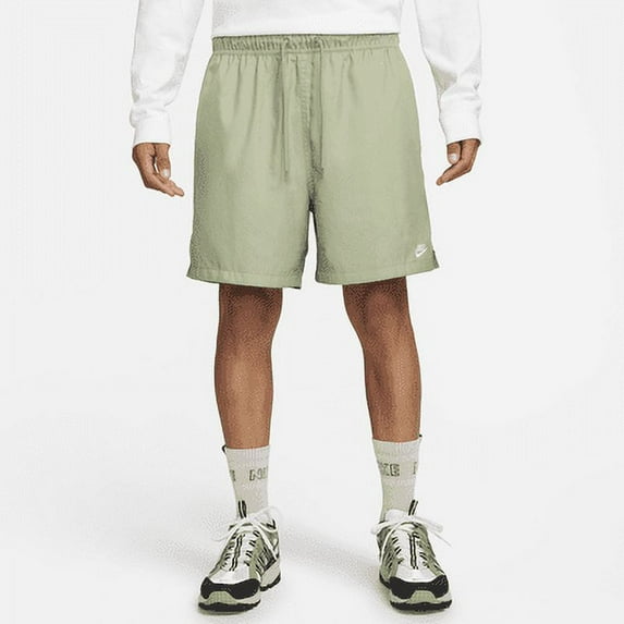Nike Club Men's Woven Flow Shorts Color: Oil Green/White Size: XS