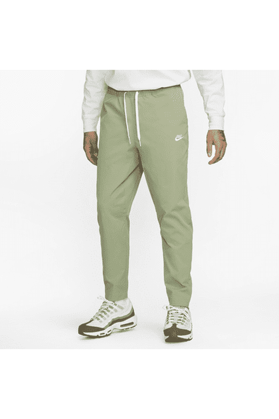 Nike Club Men's Woven Tapered Leg Pants Color: Oil Green/White Size: S