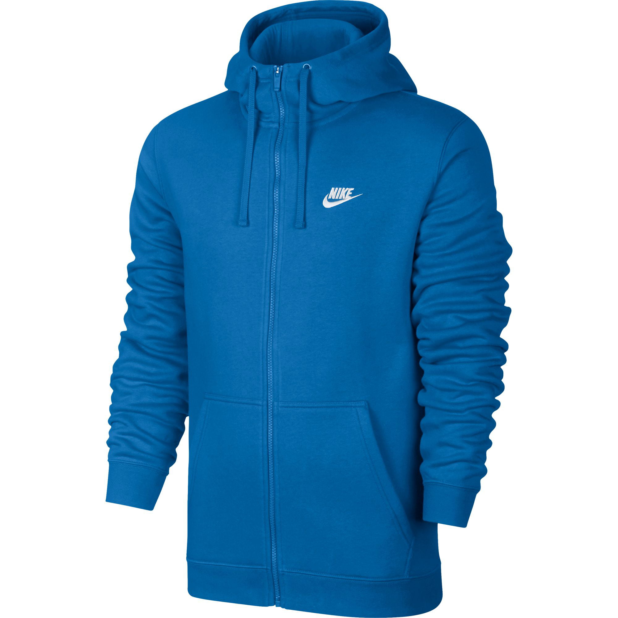 Nike Club Sportswear Men's Casual Fashion Full Zip Hoodie Signal Blue/White  804389-403 