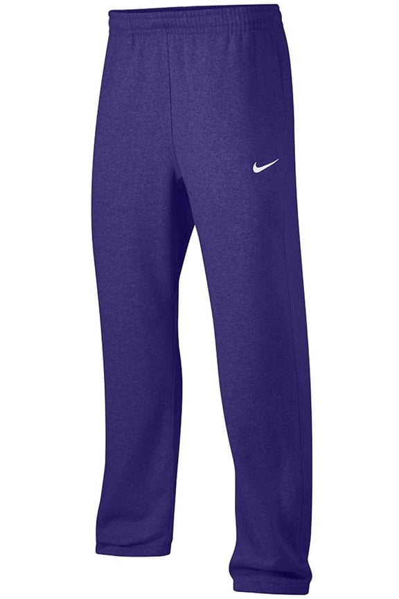 Club Swoosh Men's Fleece Sweatpants Pants Classic Fit, Large - purple/white