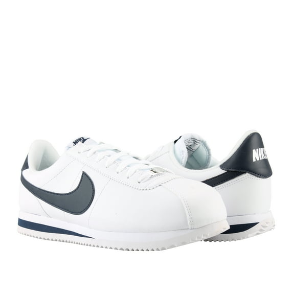 Nike Cortez Basic Leather Men's Shoes White/Obsidian Blue 819719-141
