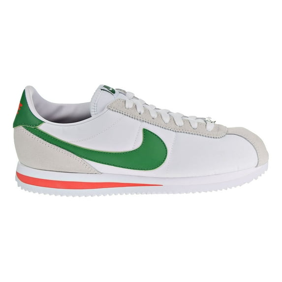 Nike Cortez Basic Nylon Mens Shoes White/Pine Green/Habanero Red 819720-103