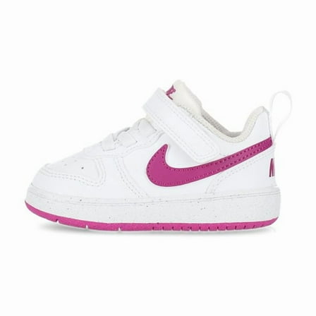 Nike Court Borough Low Recraft Baby/Toddler Shoes (DV5458-121, White/Hot Fuchsia) Size 4
