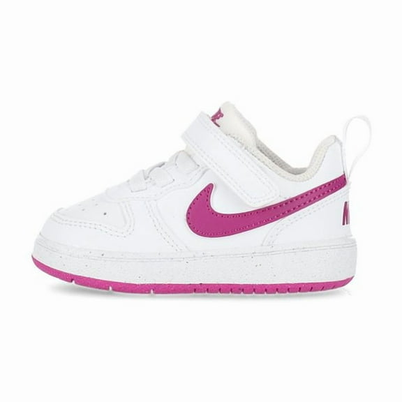 Nike Court Borough Low Recraft Baby/Toddler Shoes (DV5458-121, White/Hot Fuchsia) Size 4