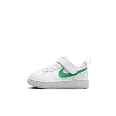 Nike Court Borough Low Recraft Baby/Toddler Shoes Color: White/Football Grey/Stadium Green Size: 3C