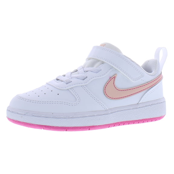 Nike Court Borough Low Recraft Baby/Toddler Shoes Color: White/Pinksicle/Arctic Orange Size: 9C
