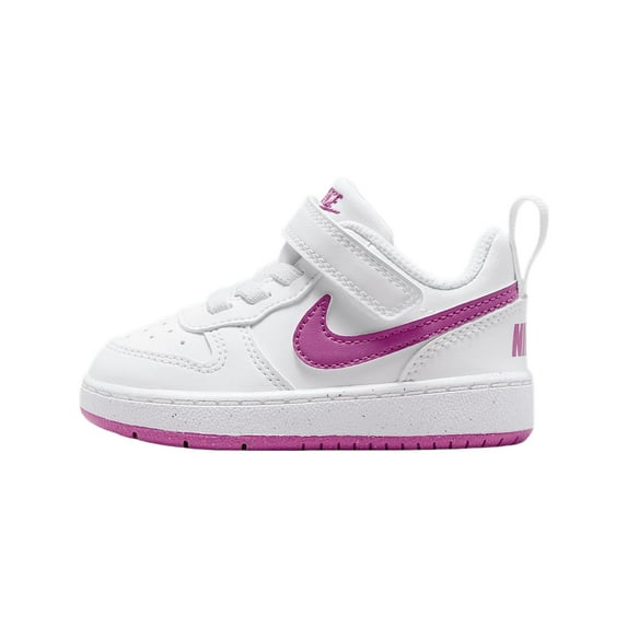 Nike Court Borough Low Recraft Baby/Toddler Shoes DV5458-121, White/Hot Fuchsia Size 3