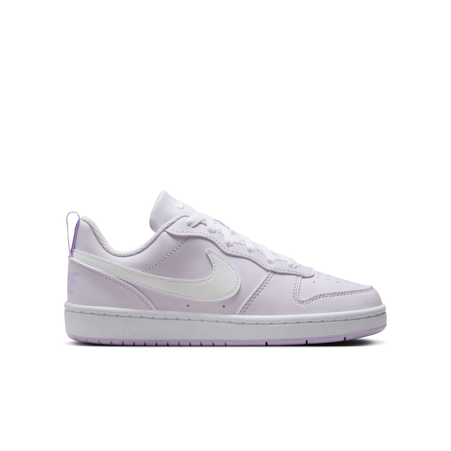 Nike Court Borough Low Recraft Big Kids' Shoes Color: Grape Lilac Bloom Size: 6