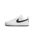 thumbnail image 1 of Nike Court Borough Low Recraft Big Kids' Shoes Color: White/White/White Size: 3.5Y, 1 of 8