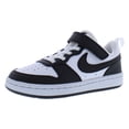 thumbnail image 1 of Nike Court Borough Low Recraft Leather PS Boys Shoes Size 12, Color: White/Black, 1 of 4