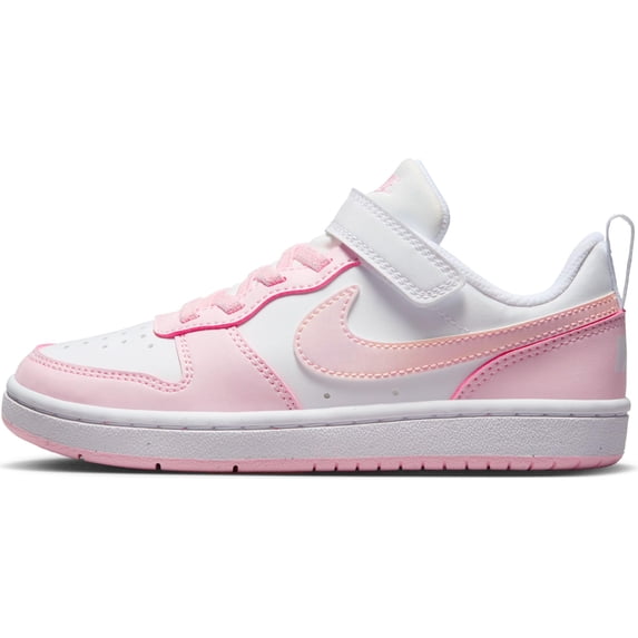Nike Court Borough Low Recraft Little Kids' Shoes Color: White/Pink Foam Size: 12.5C