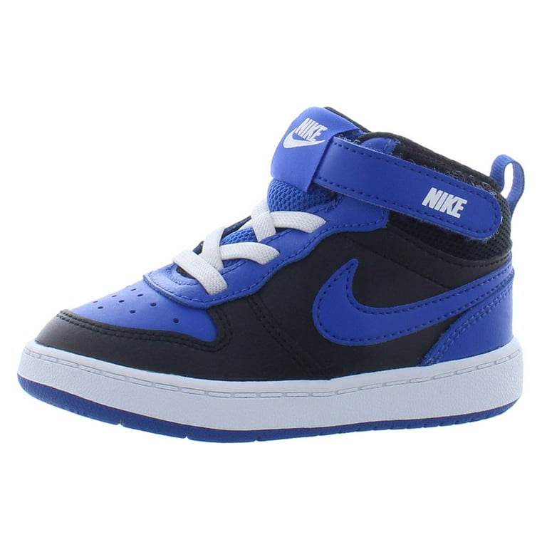 Nike Baby Boy s Court Borough Mid 2 Infant Toddler Black Game Royal Game Royal White 8 Toddler M Walmart