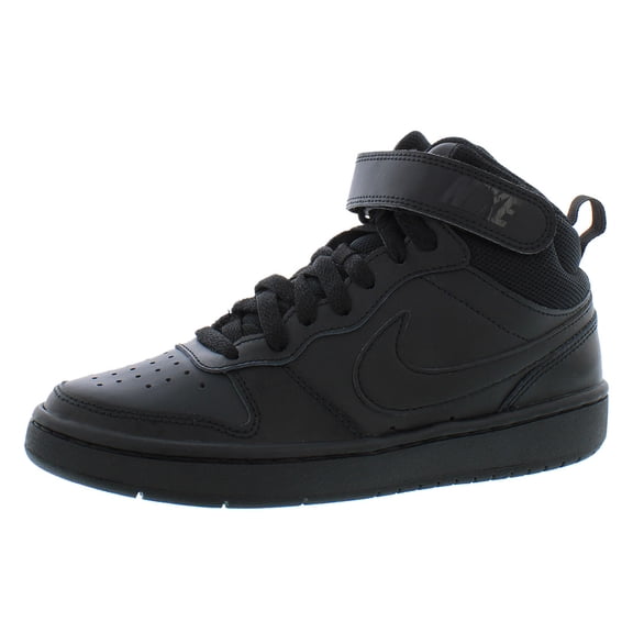 Nike Court Borough Mid 2 GS Boys Shoes Size 6.5, Color: Black/Black/Black