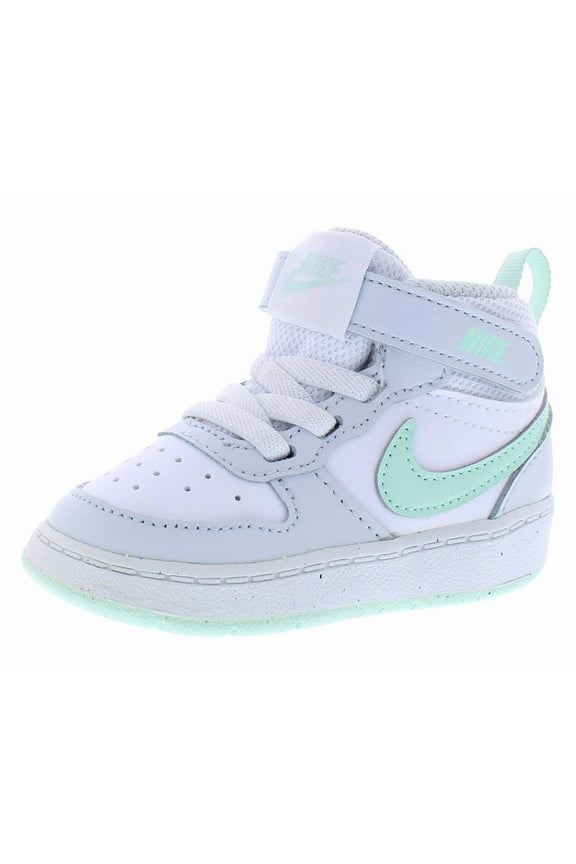 Court Borough Mid 2 Infant/Toddler Shoes Size 5, Color: Pure Platinum/Mint Foam White
