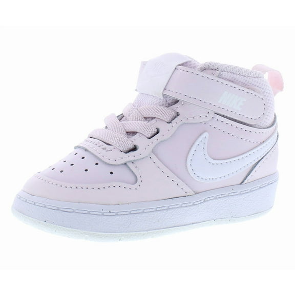 Nike Court Borough Mid 2 Infant/Toddler Shoes Size 7, Color: Pearl Pink/White/Summit White