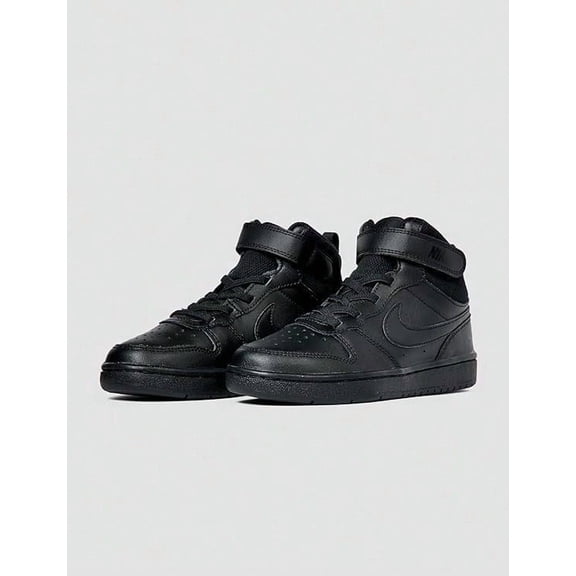 Nike Court Borough Mid 2 Little Kids' Black/Black Shoes  size 2