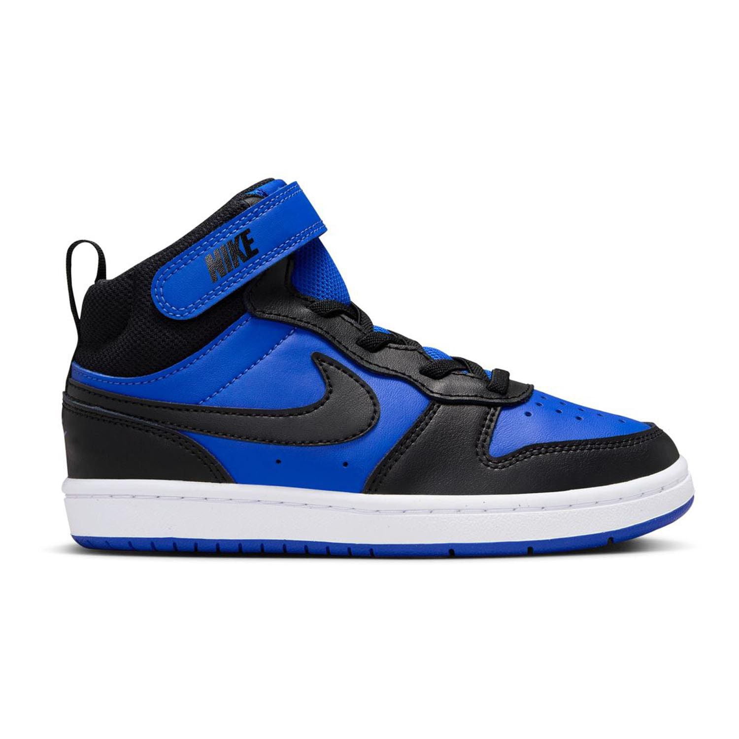 Nike Court Borough Mid 2 Little Kids' Shoes Color: Game Royal White Size: 12