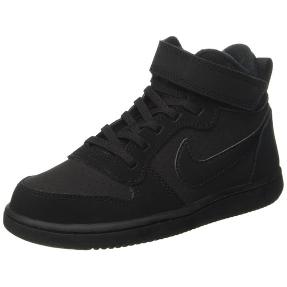 Nike Court Borough Mid Kids' Athletic Shoes, Mid-Cut, Black, 11
