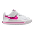 thumbnail image 1 of Nike Court Legacy Baby/Toddler Shoes Color: White/Laser Fuchsia Size: 6C, 1 of 4
