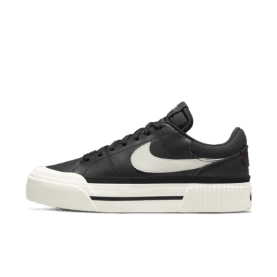 Nike Women's Court Legacy Lift Casual Shoes, Black/Black, 11.5