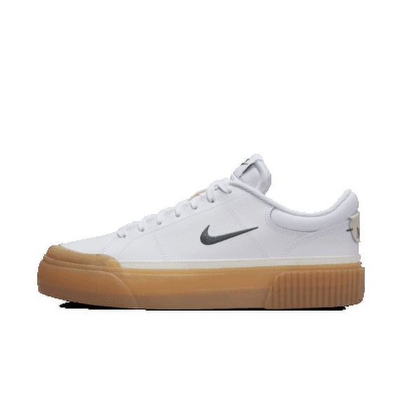 Nike Court Legacy Lift Women's Shoes Color: White/Gum Yellow/Sail/Vintage Green Size: 9