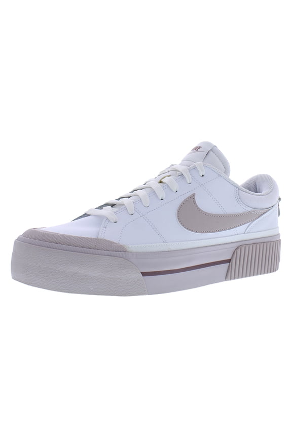 Court Leagcy Lift Leather Womens Shoes Size 11, Color: White/Platinum Violet