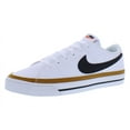 thumbnail image 1 of Nike Court Legacy NN Unisex Shoes Size 7.5, Color: White/Black/Desert Ochre-white, 1 of 4