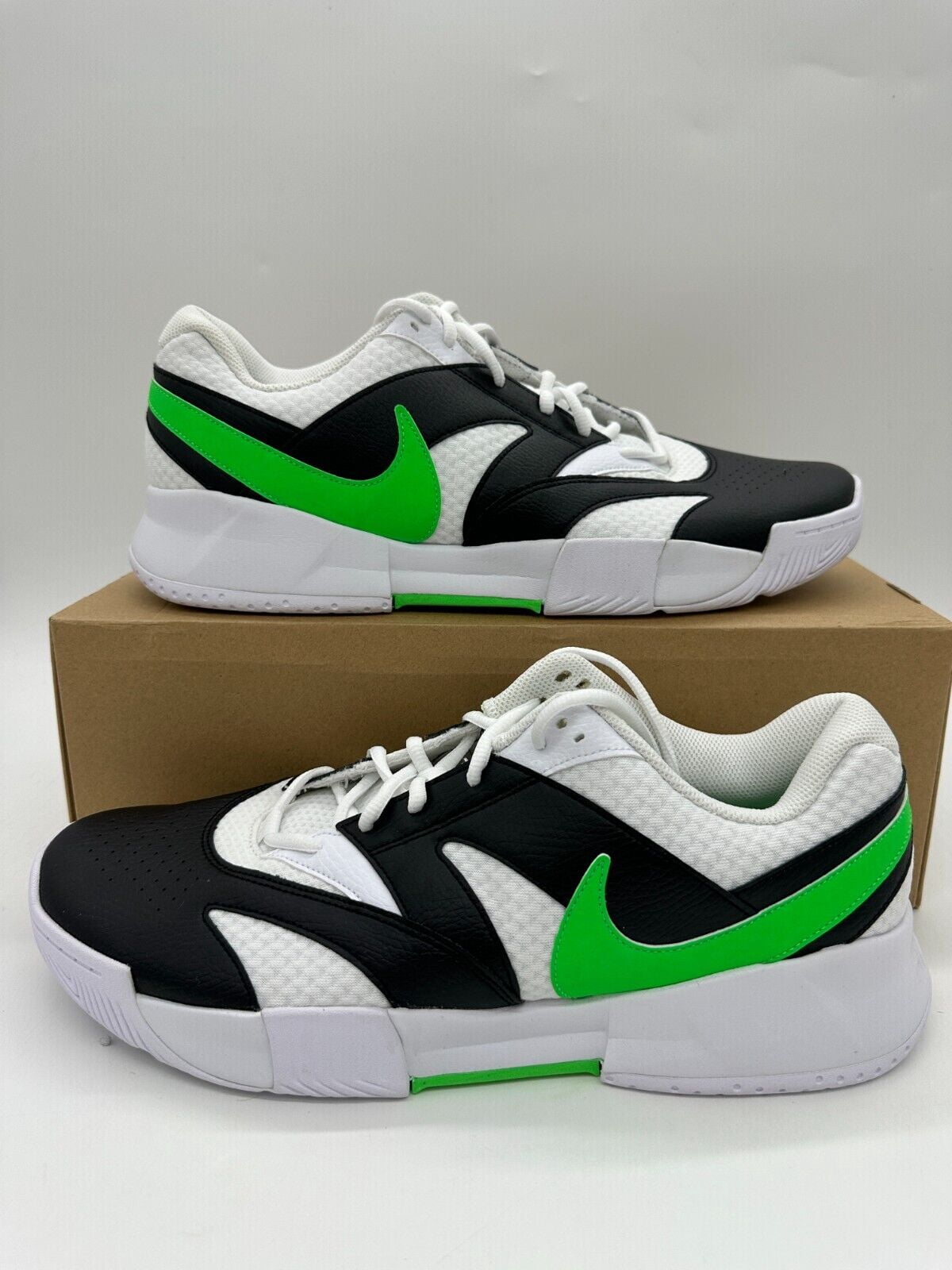 Nike Court Lite 4 Men's Size 13 White Black Green tennis shoes FD6574 105
