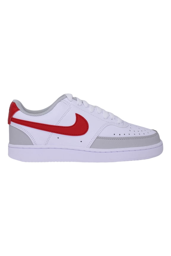 Court Vision Lo White/University Red-Grey Fog FD0284-100 Women's Size 6.5 Medium