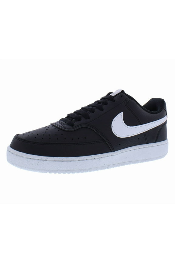 Court Vision Low Next Nature Mens Shoes Size 9.5, Color: Black/White