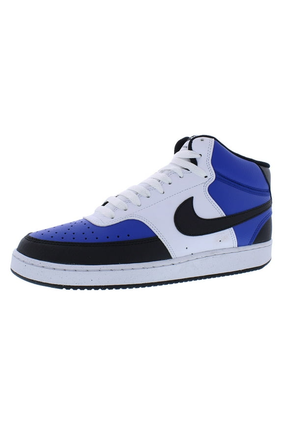 Court Vision Mid Mens Shoes Size 11.5, Color: White/Blue/Black