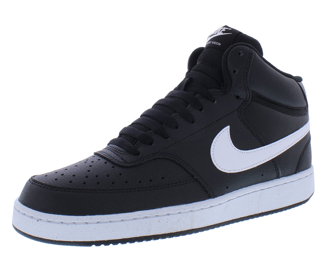 Court Vision Next Nature Men's Mid-Top Shoes Color: Black White Black Size: 11.5