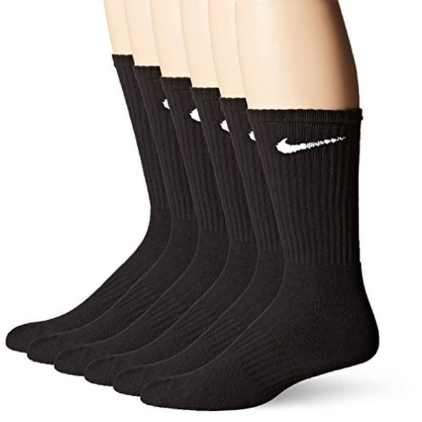 Nike Crew Socks (Performance Cotton Cushioned) 6 Pack Mens Shoe Size 8
