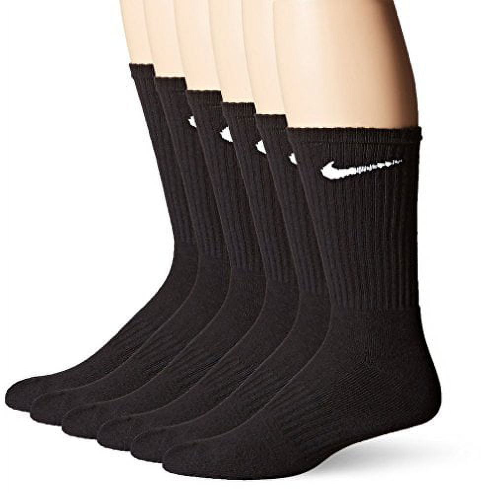 Nike Crew Socks (Performance Cotton Cushioned) 6 Pack Mens Shoe Size 8 ...