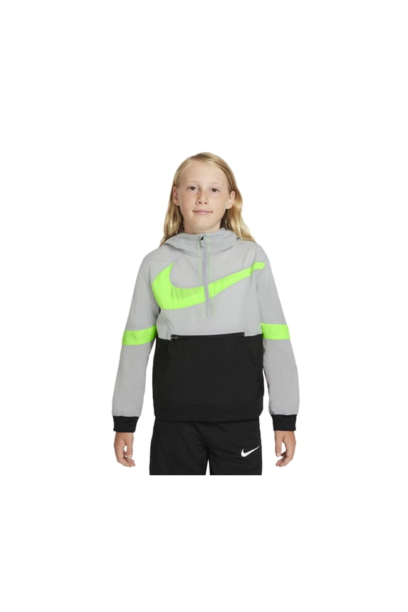 Crossover Basketball Boys Jackets Size L, Color: Grey/Green/Black