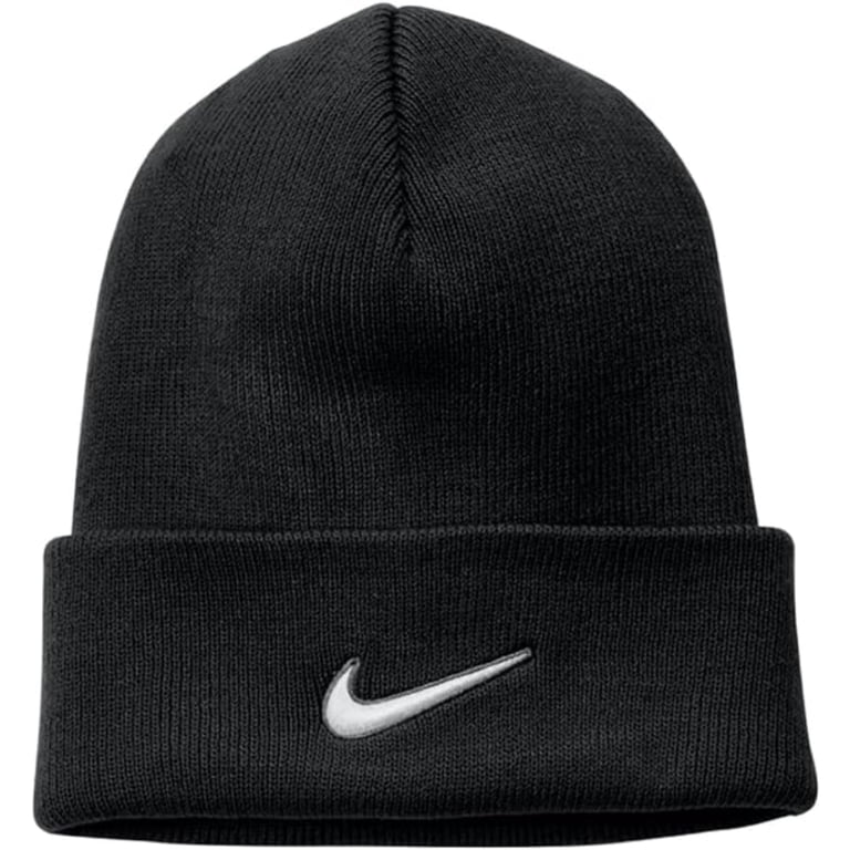 Nike Peak Swoosh Beanie Black CW6117-010 Men's OS Headwear