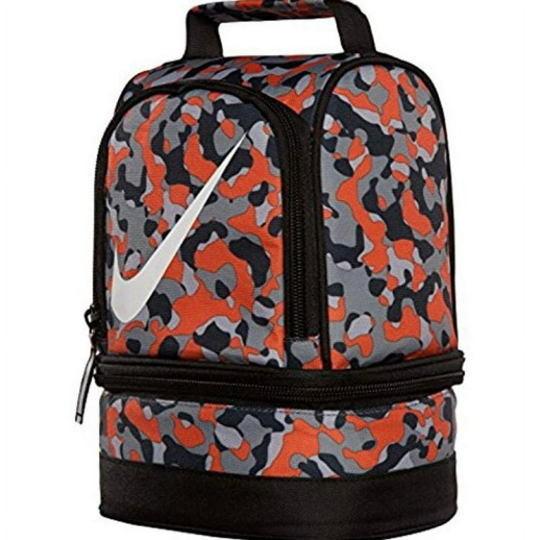 Nike Dome Insulated Lunch Tote Bag Total Orange Cool Grey