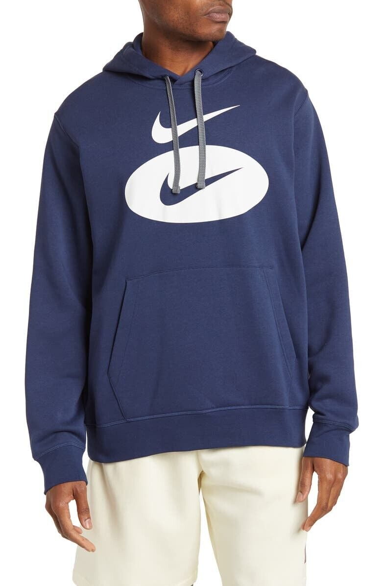Nike Double Swoosh Logo Fleece Men's Pullover Hoodie Size XL - Walmart.com