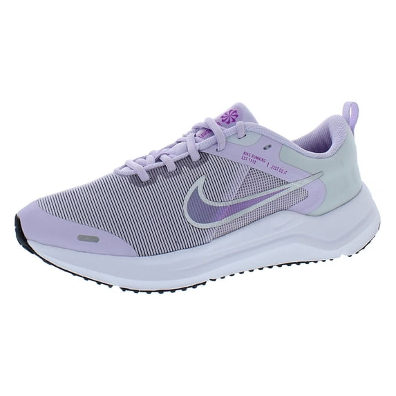 Nike Downshifter 12 NN GS Boys Shoes Size 5, Color: Violet Frost/Metallic Silver