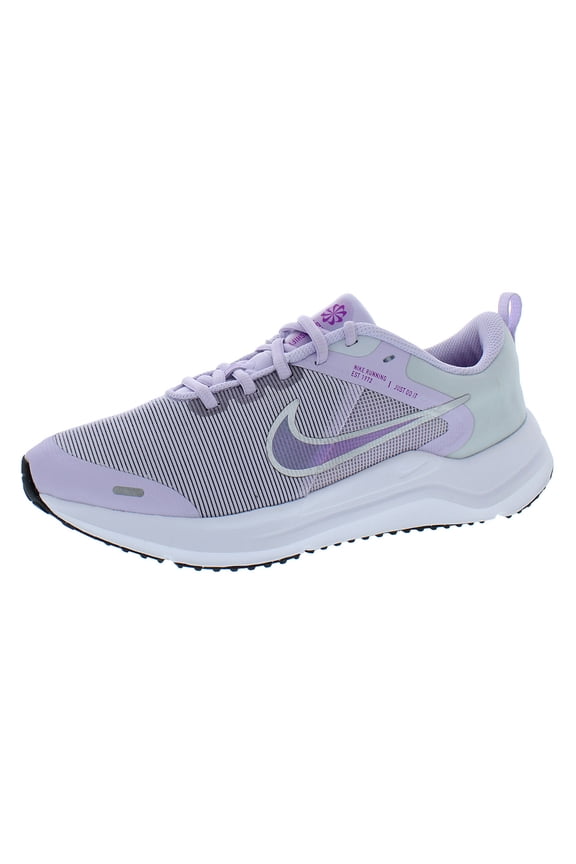 Downshifter 12 NN GS Boys Shoes Size 5, Color: Violet Frost/Metallic Silver
