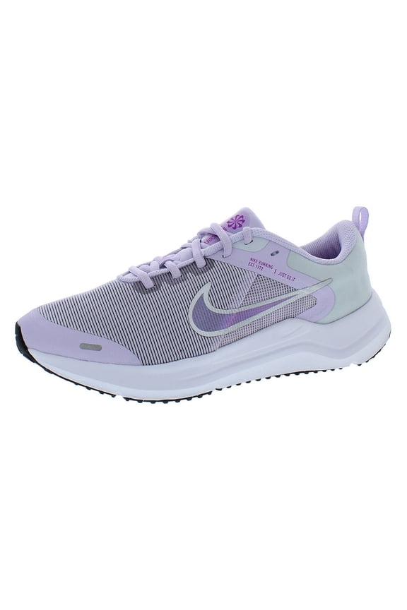 Downshifter 12 NN GS Boys Shoes Size 7, Color: Violet Frost/Metallic Silver