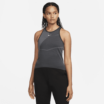 Nike Dri-FIT ADV Aura Women's Slim-Fit Training Tank Top Color: Black/Iron Grey Size: M